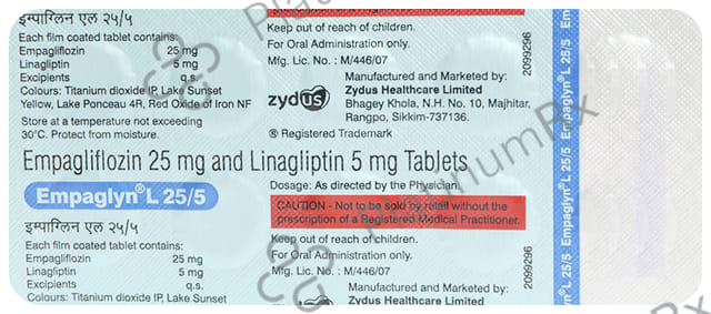 Empaglyn L 25/5mg Tablet 10s