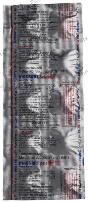 Macsart Beta 25/40mg Tablet ER 10s