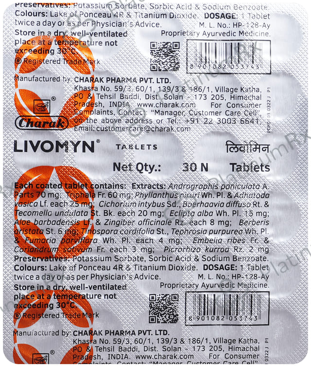 Charak Livomyn Tablet 30s