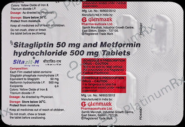 Sitazit M 50/500mg Tablet 10s
