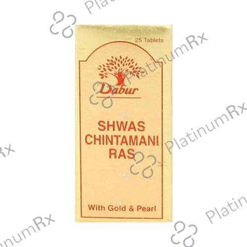 Dabur Shwas Chintamani Ras with Gold and Pearl Tablet 25 tablets