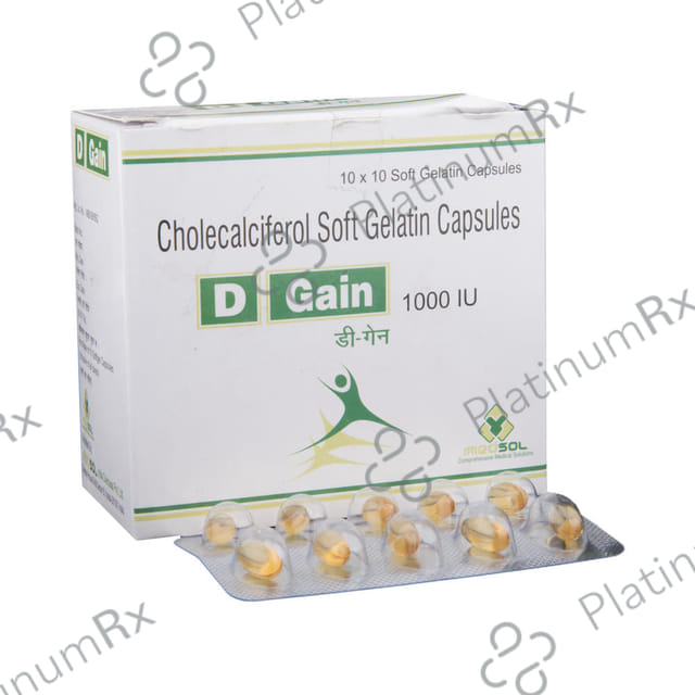 D Gain 1000IU Capsule 10s