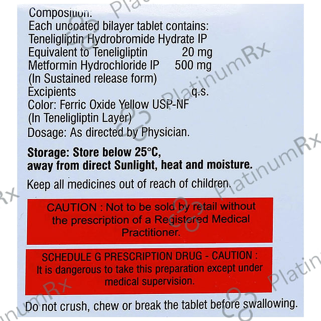 Tenlimac M 500/20mg Tablet SR 15s
