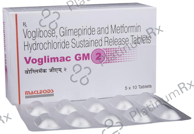 Voglimac GM 2/0.2/500mg Tablet SR 10s