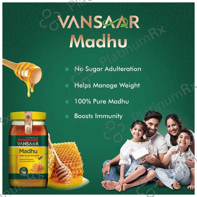 Vansaar Madhu with Natural Antioxidant for Immunity - No Sugar Adulteration 500 gm