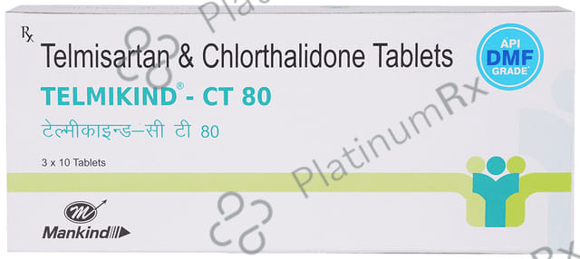 Telmikind CT 80/12.5mg Tablet 10s