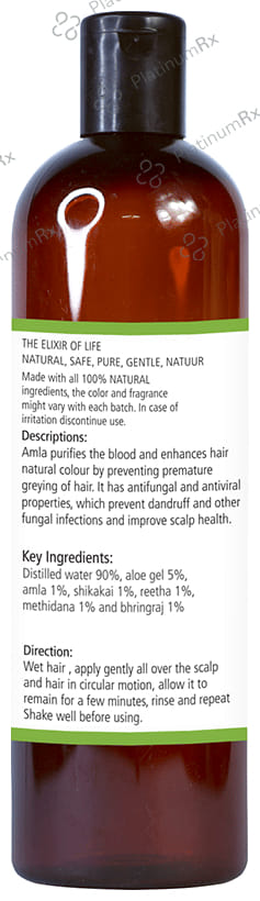 Natuur Black Shampoo Amla Reetha Shikakai Bhringraj & Methidana