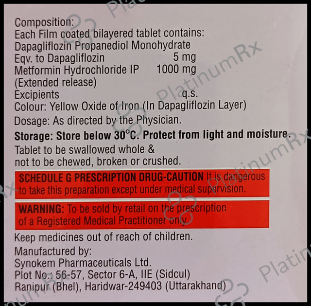 Dapaturn M Forte 5 Tablet ER