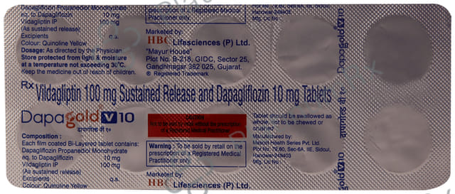 Dapagold V 10/100mg Tablet SR 10s