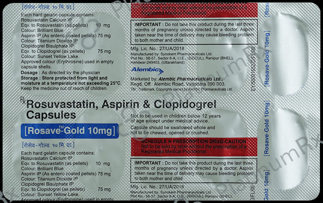 Rosave Gold 10/75/75mg Capsule 10s