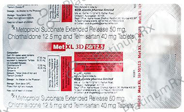 Met XL 3D 50/12.5/40mg Tablet ER 10s