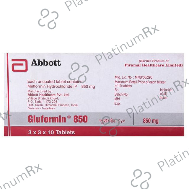 Gluformin 850 Tablet