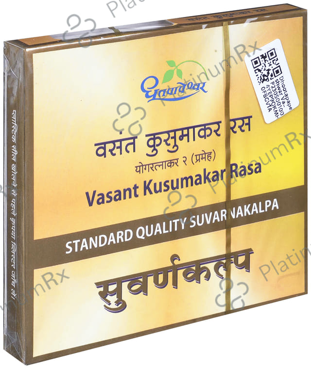 Dhootapapeshwar Vasant Kusumakar Ras Standard Quality Suvarnakalpa Tablet 30 tablets