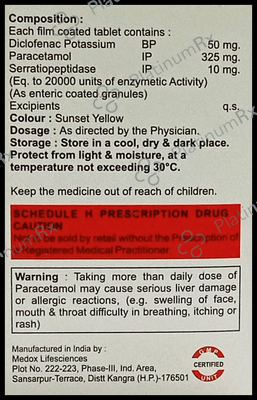 Prime Gesic 50/325/10mg Tablet 10s