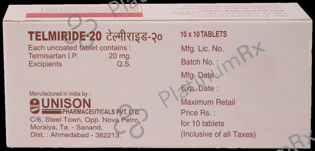 Telmiride 20mg Tablet