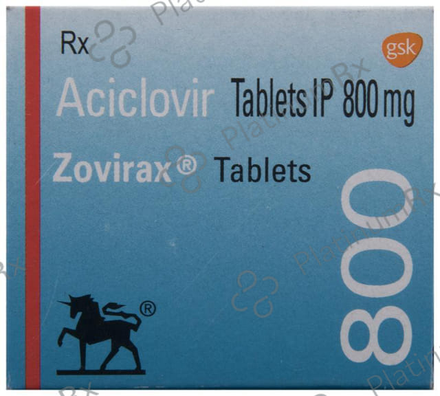 Zovirax 800mg Tablet 5s