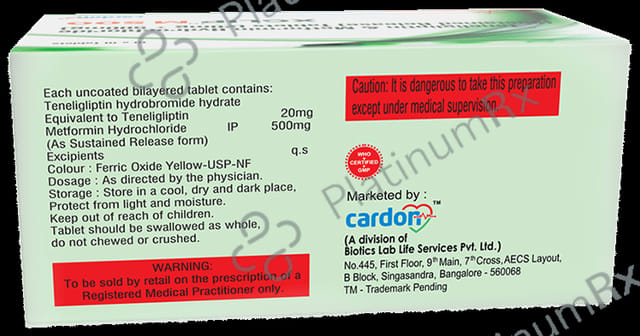 Xglip M 500mg/20mg Tablet