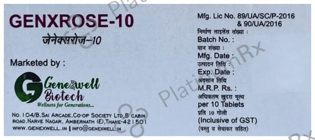 Genxrose 10mg Tablet 10s
