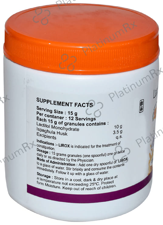 Lirox 3.5/10gm Delicious Orange Flavour Sugar Free Powder 180gm