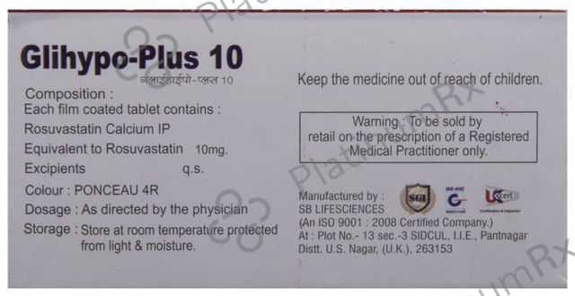 Glihypo Plus 10mg Tablet