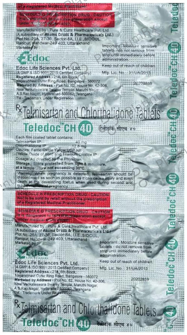 Teledoc CH 40mg/12.5mg Tablet 15 tablets