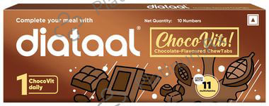 Diataal Choco Vits Chewable Tablet Chocolate 10s