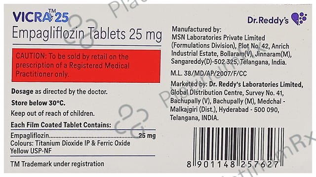 Vicra 25mg Tablet 10s