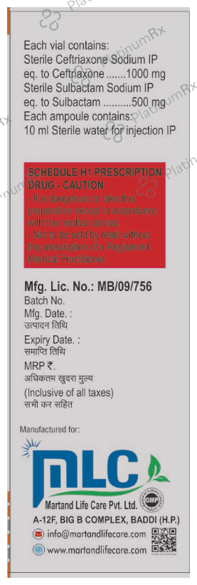 Ceftamart T 281.25mg Injection