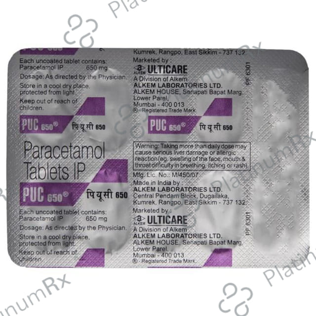 PUC 650mg Tablet 10s