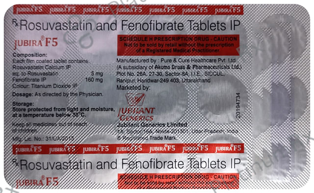 Jubira F 5 160/5mg Tablet 15s