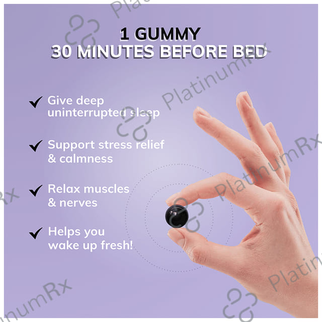 Sova Sleep Snack Probiotic Melatonin Gummies Blueberry Sugar Free