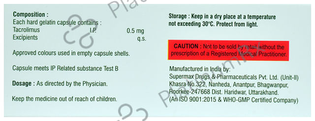 Tacroten 0.5mg Capsule