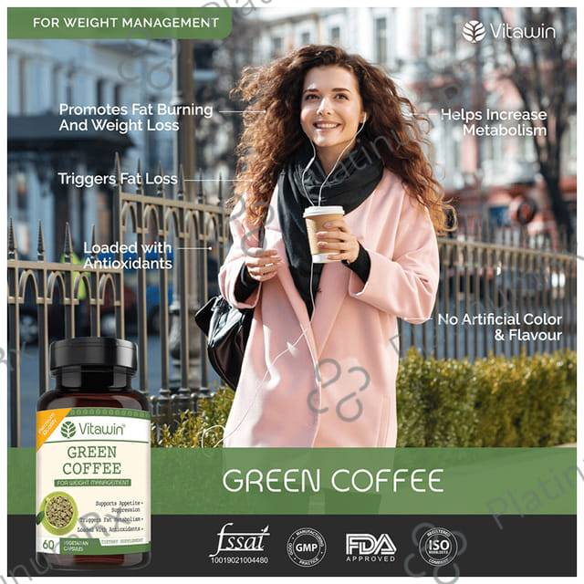 Vitawin Green Coffee 500mg Vegetarian Capsule