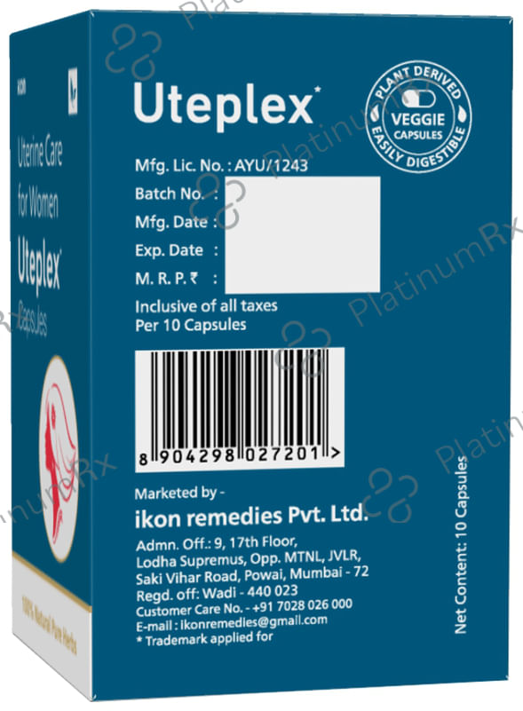 Uteplex Veggie Capsule (10 Each) 1 Bottle