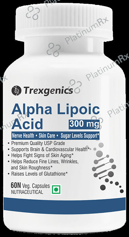 Trexgenics Alpha Lipoic Acid 300mg Veg Capsule