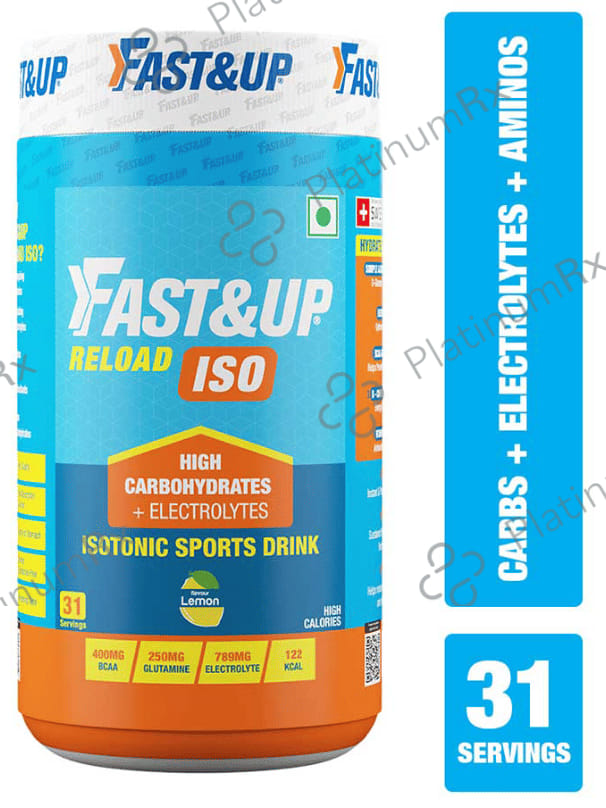 Fast&Up Reload Isotonic Sports Drink with High Carbohydrates and Electrolytes Lemon
