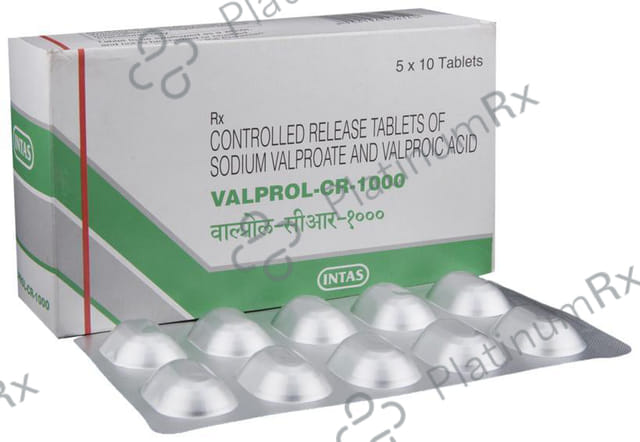 Valprol CR 1000mg Tablet 10s