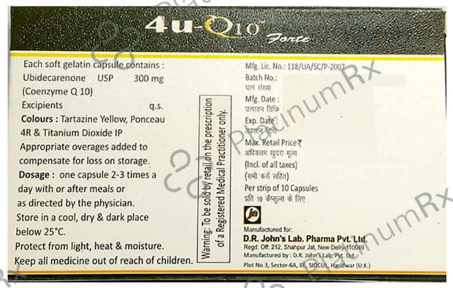 4U Q10 Forte 300mg Capsule 10s