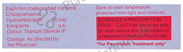 Chlorpromazine 50mg Tablet 10 Tablet Sun Pharma Industries