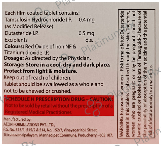 Tamsugold D 0.5/0.4mg Tablet MR 10s