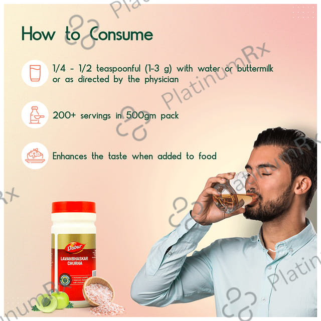Dabur Lavan Bhaskar Churna - Manages Appetite, Digestion & Gas 500 gm