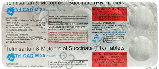 Tel Cad M 40 mg/25 mg Tablet