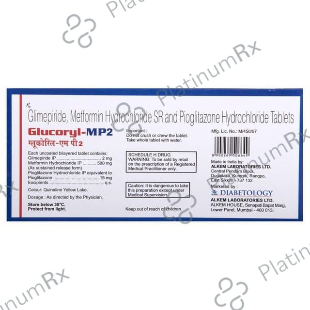Glucoryl MP2 Tablet SR 15s