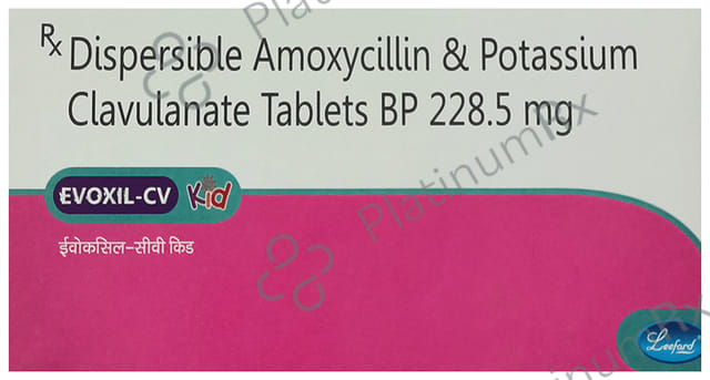 Evoxil CV Kid 200/28.5mg Tablet 10s