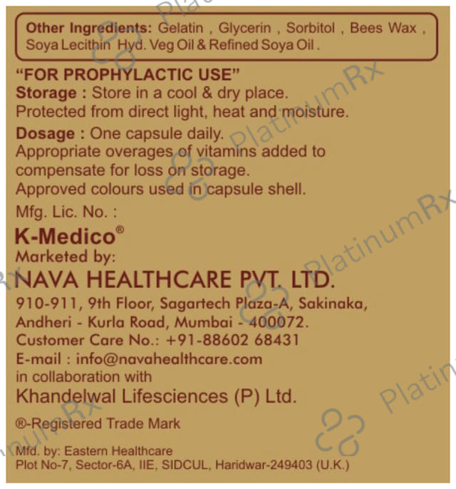 Fortiwon Multivitamin & Minerals Soft Gelatin Capsule