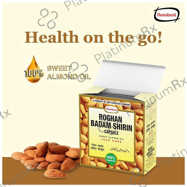Hamdard Roghan Badam Shirin Pure Almond Oil/Badam Tel Capsule