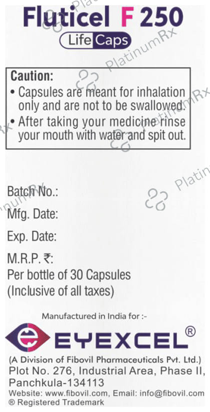 Fluticel F 250/6mcg Life Capsule 30s