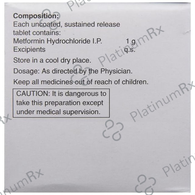 Xmet SR 1000mg Tablet 15s