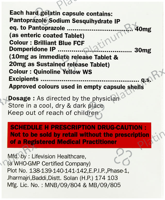 Erocalm 30/40mg D Capsule SR 10s