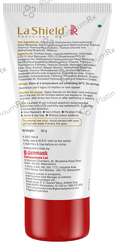 La Shield IR Sunscreen SPF 30 Gel 60gm